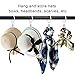 LLPJS 40 Pack Curtain Rings with Clips, Curtain Clip Rings Hooks, Bow Hanger Clips for Hanging Drapery Drapes Bows, Ring 1.26 inch Interior Diameter, Fits up to 1