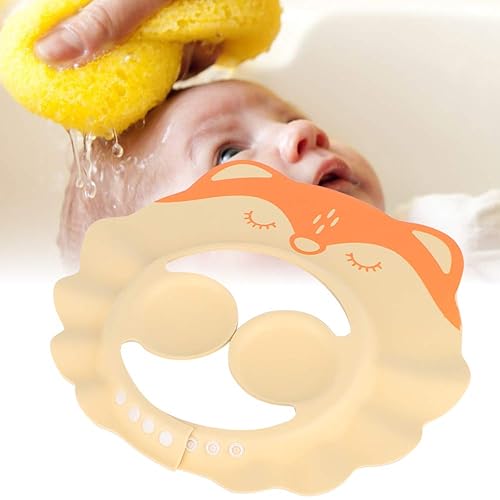 Gorro ajustable para baby shower, gorro de champú impermeable para niños, niñas y niños, protección de oídos, ojos de silicona, corona de baño