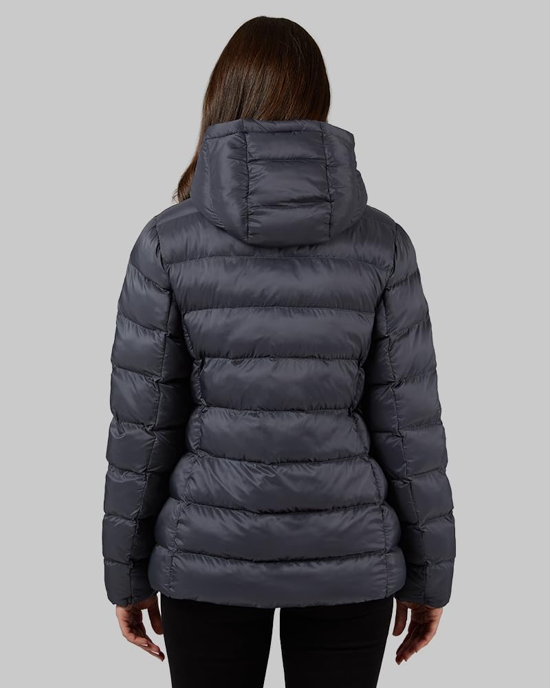 32 Degrees Heat Women's Lightweight Poly-Fill Packable Hooded Jacket | Layering | Semi-Fitted | Zippered Pockets - Image 5