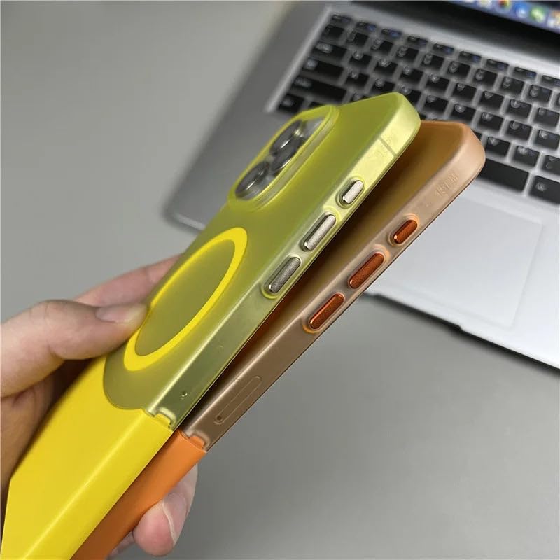 Image of MILLION CASES Back Cover Case for iPhone 14 Pro Shockproof Protective Versatile Detachable Mag-Safe Case for Men & Boys(Orange)