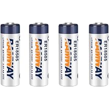 4-Pack ER18505 3.6V 4000mAh A Size Non-Rechargeable Lithium Battery