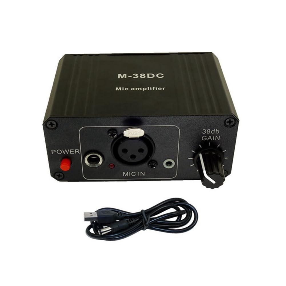 Préamplificateur de Microphone Portable à Sortie XLR, Gain Élevé, Alimentation Fantôme 48 V pour Microphones Dynamiques et à Condensateur.