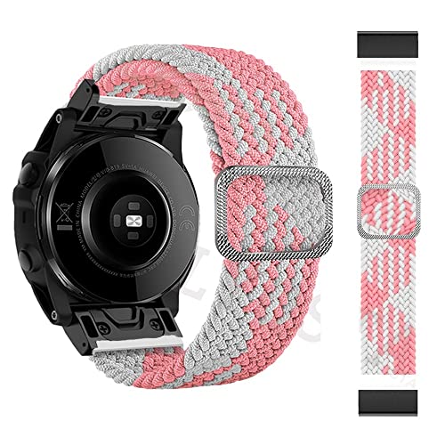 Bracelet montre 26mm en nylon agate GUMMMY pour Garmin Fenix 6X Pro