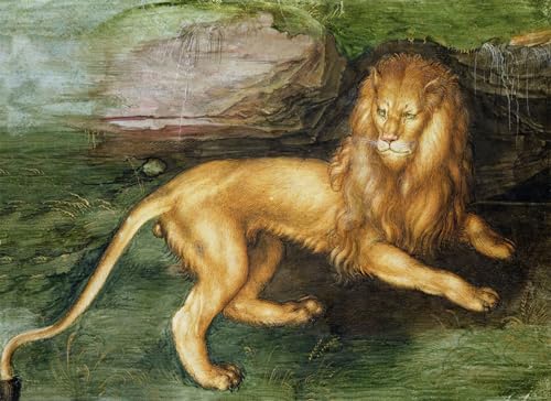 Impression sur toile du Lion d'Albrecht Dürer d'art noble pour une décoration murale haut de gamme