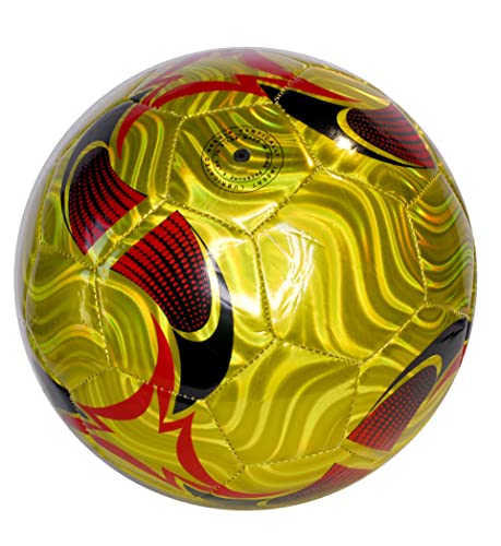 CUCUBA Fußball, Trainings- oder Spielball, Größe 5, glänzend, Farbe: Gelb Cover