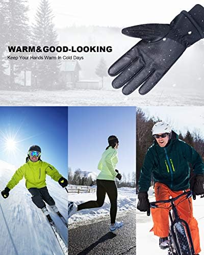 Anqier Thermal Gloves for Winter, -15(-26) Touch Screen Ski Gloves Mens Gloves Ladies Gloves for Cycling Running Hiking Walking Driving Motorbike Superb Fit and Extremely Warm