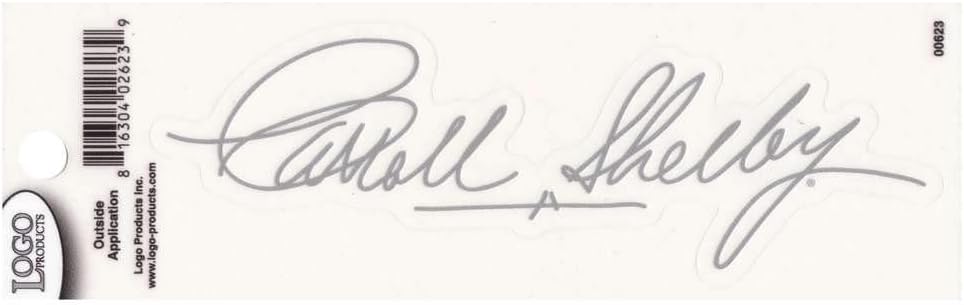 Carroll Shelby Autograph Decal - Small
