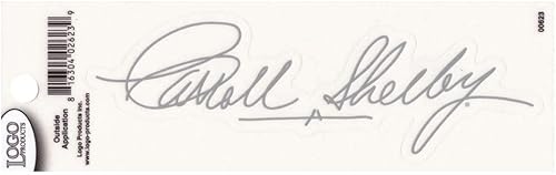 Carroll Shelby - Calcomanía de autógrafo, tamaño pequeño