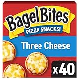 Bagel Bites Mini Pizza Bagel Frozen Snacks, 1 Box, for After-School and Late Night Snacking, Three Cheese, No...