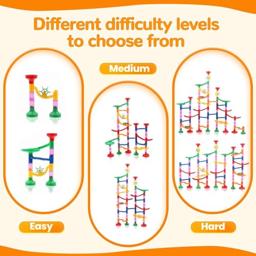 Marble Run 133 pièces avec 30 billes pour circuit de construction STEM - 6