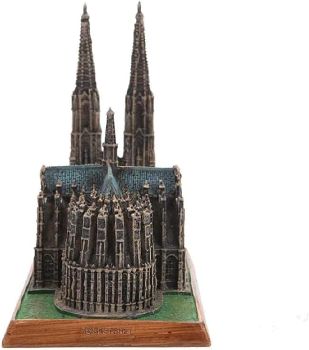 Resin Crafts German Home Retro Study Table Case Building Decoration 7 8 13 12 5 (cm)