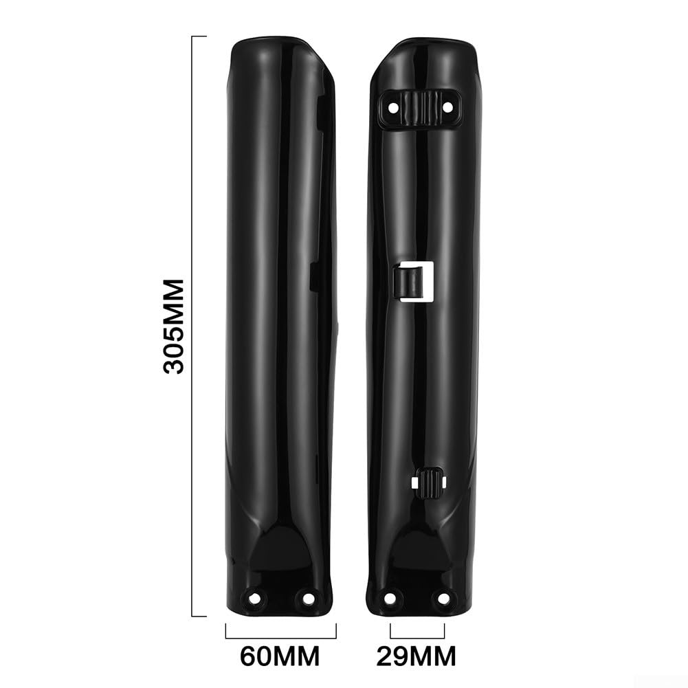 Cubierta de horquilla delantera de plástico PP para moto de cross eléctrica Surron Ultra Bee con espacio entre agujeros de 29 mm, incluye junta y tornillos, color negro