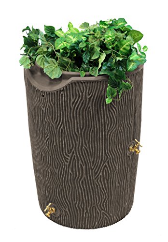 Good Ideas IMP-C50-OAK Impressions Bark Rain Saver 50-Gallon Oak