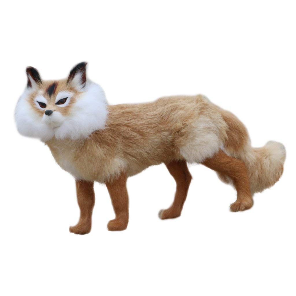 Statue de renard artificiel réaliste en résine pour décoration extérieure et jardin
