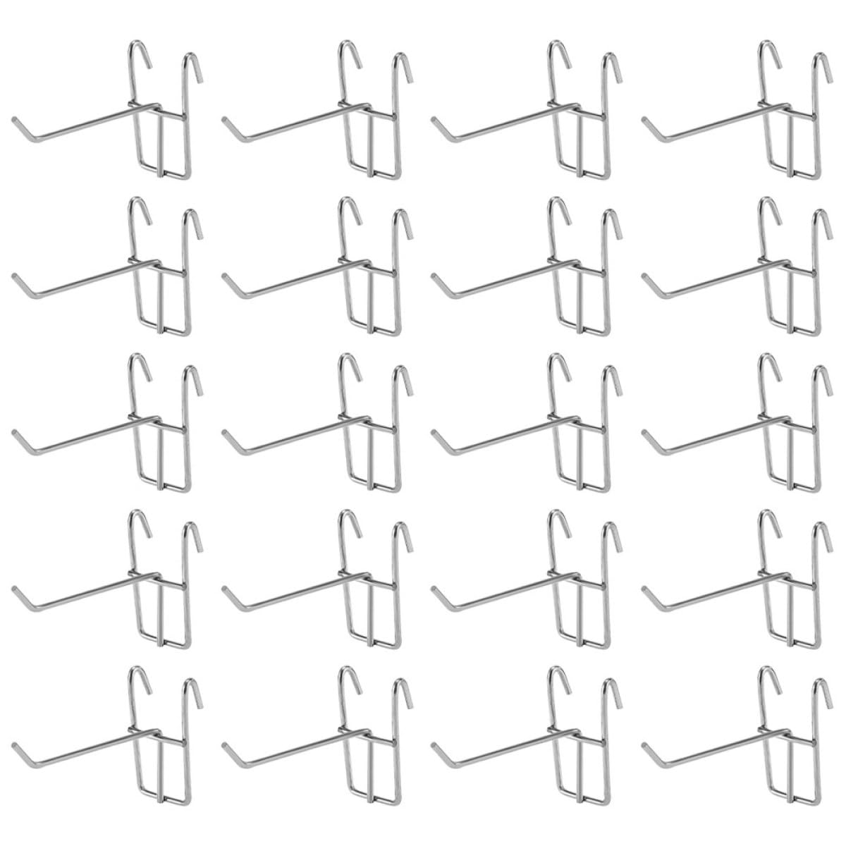 Crochets muraux en acier inoxydable argenté maximisant l'espace