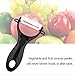 Ceramic Blade Vegetable Peelers for Fruit and Veggie Cleaning, Thick Noodles (black)