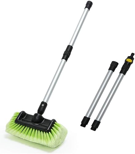 Miniatura 3 de Forgrace Cepillo de lavado de coche de 12 pulgadas con mango largo de 60 pulgadas, cepillo de cerdas suaves para automóvil, camión, barco, RV,