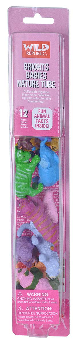 Wild Republic Europe 32 cm Nature Tube Bright Animal Babies Playset