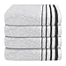 Produktbild Chiemsee Handtuch-Set Miami aus weicher Baumwolle in edler Jacquard-Qualität, 4-teilig, nachhaltig und fair, Farbe:Weiß und Grau, Größe:50 x 100 cm