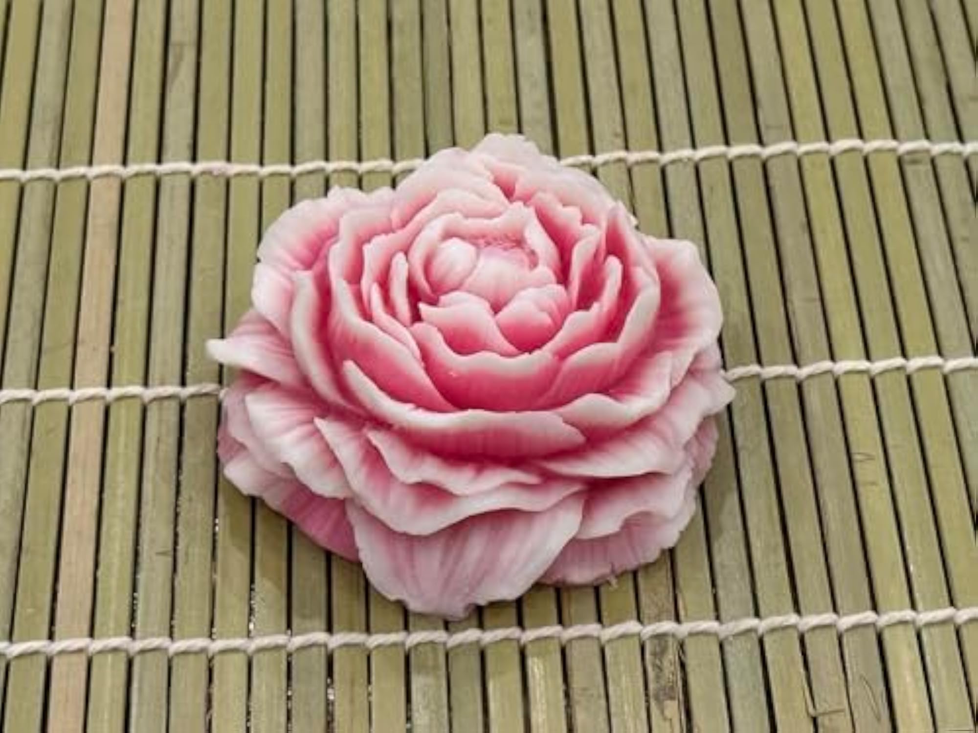 Premium Scented Candle, Decorative Peony Flower Design