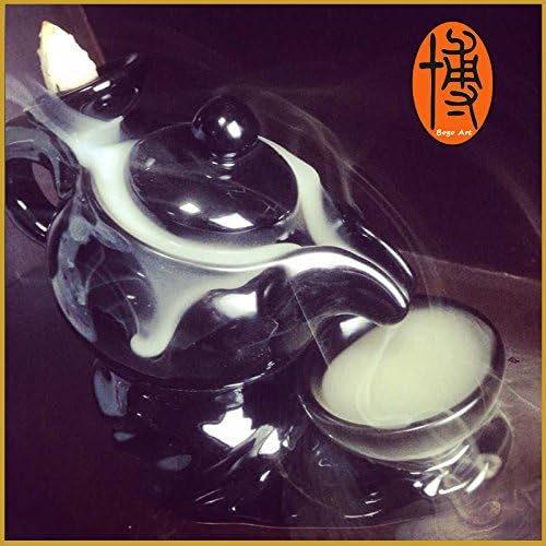 JUN MING INC Hand Make Incense Cone Burner Chinese Tea Pot Burner Holder+30 pcs Incense Cones
