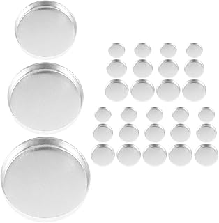 30 bandejas redondas recargables de metal vac...