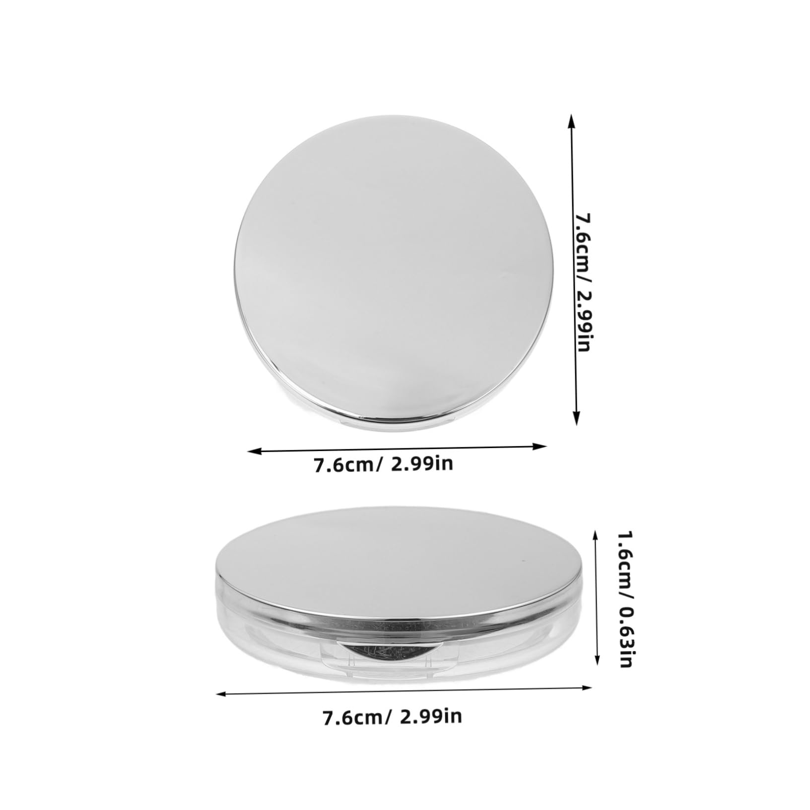 BIUDECO Loose Powder Box Case Set of 2 Portable Mini Cosmetic Containers Makeup Powder Puff Case Mirror for Blush Eye Shadow