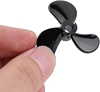 Vista 2 de Dilwe Hélices de barco RC, plástico submarino CW CCW 3 cuchillas RC barco fuera de borda hélices apoyos 0.157 in eje