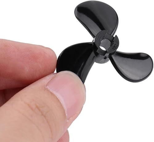 Miniatura 2 de Dilwe Hélices de barco RC, plástico submarino CW CCW 3 cuchillas RC barco fuera de borda hélices apoyos 0.157 in eje