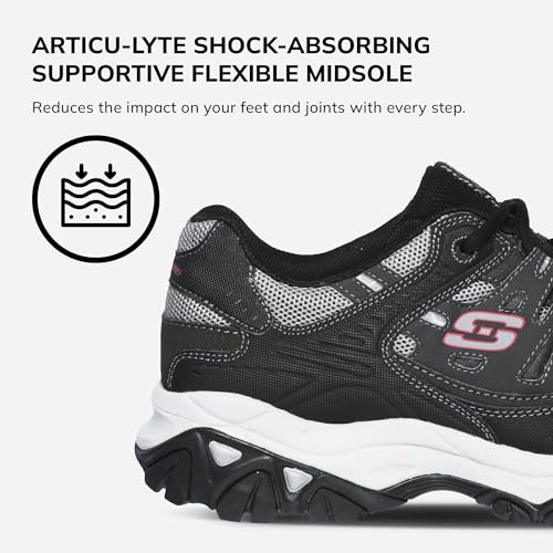 Image of Skechers Men's Afterburn M. Fit Fashion Sneakers - Leather Upper, Memory Foam Insole, Rubber Outsole