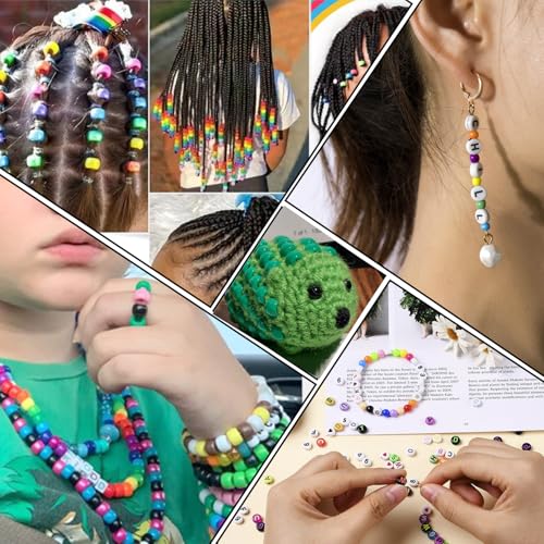 Perles Kandi pour bracelet et bijoux : kit de 3500 pièces en 96 couleurs avec breloques