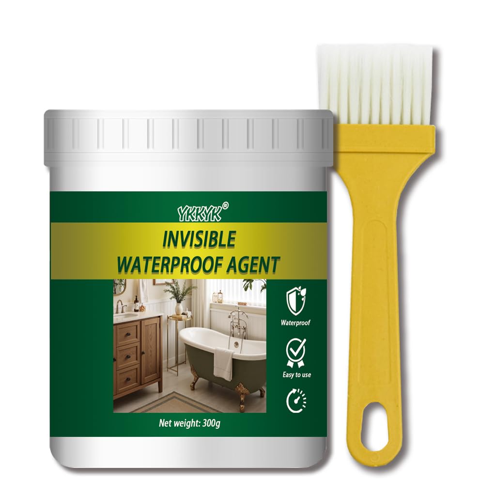 300g Clear Waterproof Sealant – Multi-purpose Sealant, Strong Adhesion, Cold & Heat Resistant, Easy to Apply – Suitable for Indoor/Outdoor Leak Repairs In Shower Cubicles and on Walls, Includes brush