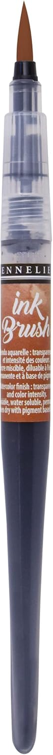 Sennelier Ink Brush Pen, 0.22 oz, Burnt Umber
