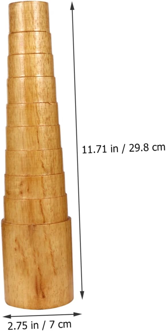 Operitacx DIY Wood Bracelet Mandrel Tool for Jewelry Making Adjustable Round Bangle Shaping Tool 1-Piece Wooden Mandrel for Crafting and Repairing Bracelets