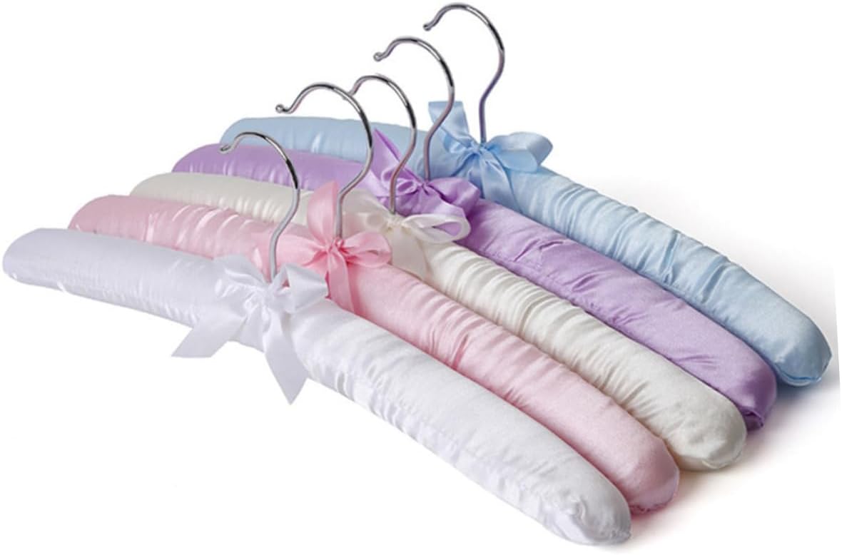 9pcs Cloth Hangers Edging Design for Home Satin Coat Hangers Random for Organizing Clothes Without Marks
