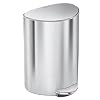 simplehuman Halbrunde Stufendose 6 l gebürsteter Edelstahl