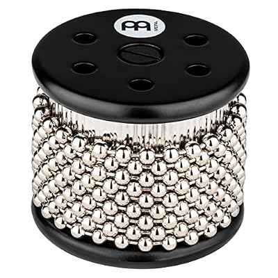 Cajon Turbo Cabasa Shaker Effect with Sound Ports Plus Hook-And-Loop Adhesive Disc, Mountable