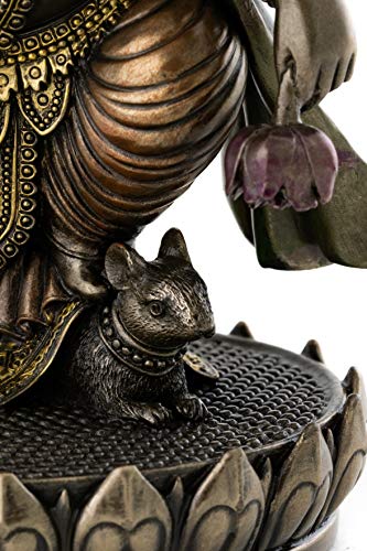 Estatua de Ganesh Lord of Success en Bronce 7.63 pulg miniatura 5