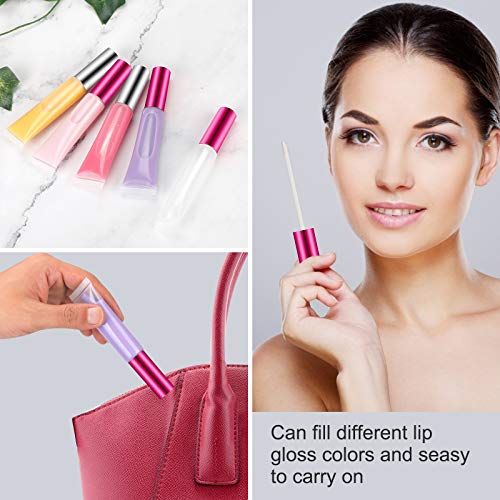 30 Pieces 10Ml Empty Lip Balm Bottle Plastic Lip Gloss Tube Reusable Lipstick Bottle Clear Lip Gloss Containers With Rubber Stoppers For Diy Lip Gloss By Suoundey #TOP4