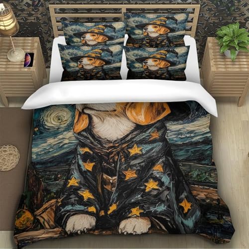 Housse de couette 200x200cm paysage d'hiver en microfibre douce - 5