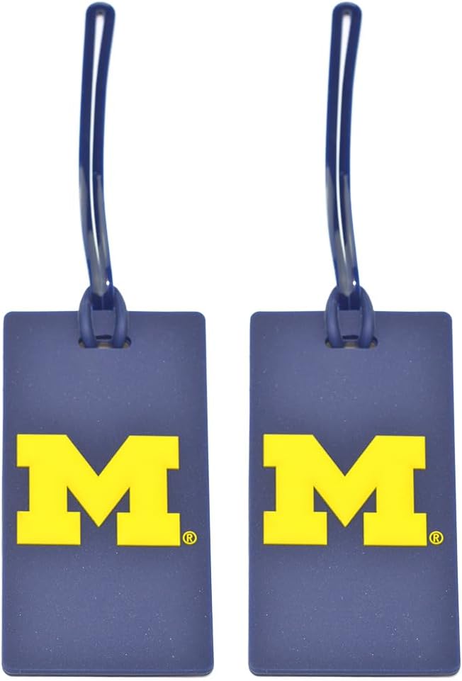 Michigan Wolverines Pack of 2 PVC Luggage Tags