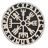 Glow Dark Vegvisir Viking Compass Norse Rune Morale Tactical Touch Fastener Patch