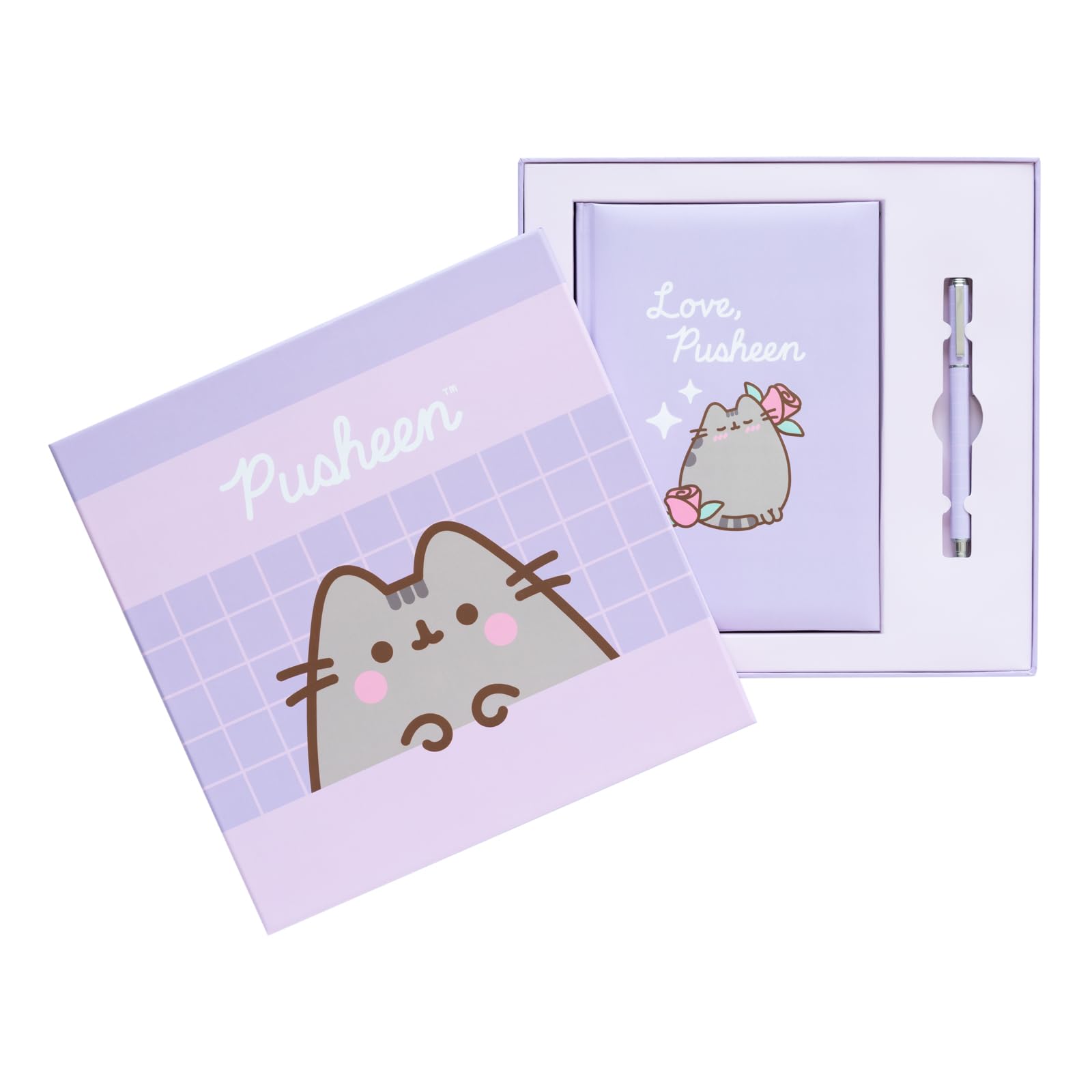 Grupo Erik A5 Notebook With Pen & Gift Box - Pusheen Stationery | Bullet Journal Dotted Note Book, Dotted Notebook A5 Sketchbook | Cat Stationery Gifts, Pusheen Gifts Fot Cat Lovers