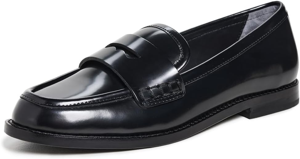 Loeffler Randall Women's Rachel Leather Loafers, Black, 6.5 Medium US