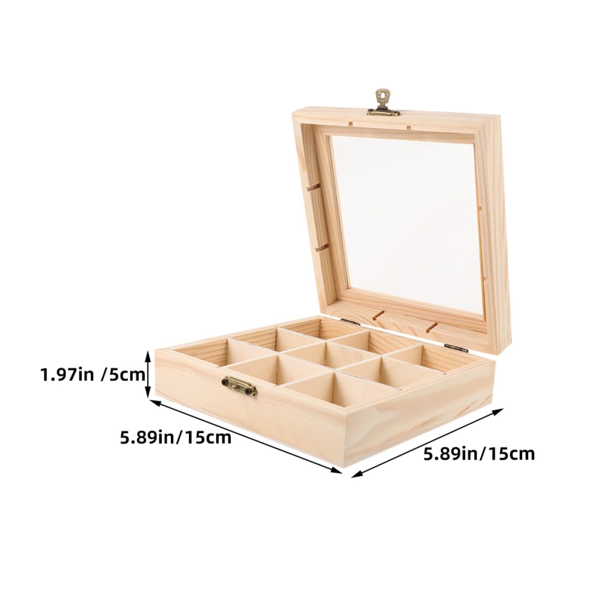 NAMOARLY Wooden Tea Bag Organizer Box Divided Compartments Supplies Reusable Tea Bag Holder