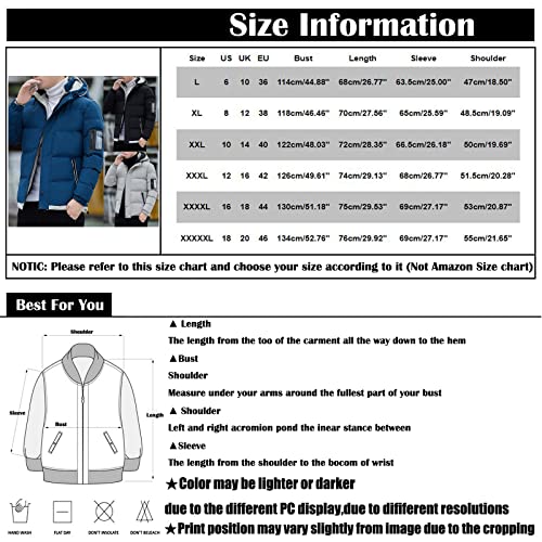 Ymosrh Work Vest For Men, Coats Men Fashion Winter Jackets Mens Decorative Jacket Men's Casual Zipper Pocket Down Jacket Plus Thickened Coat Jacket Tops Medium Hooded Denim Xlarge Coats (L, Black) #TOP5