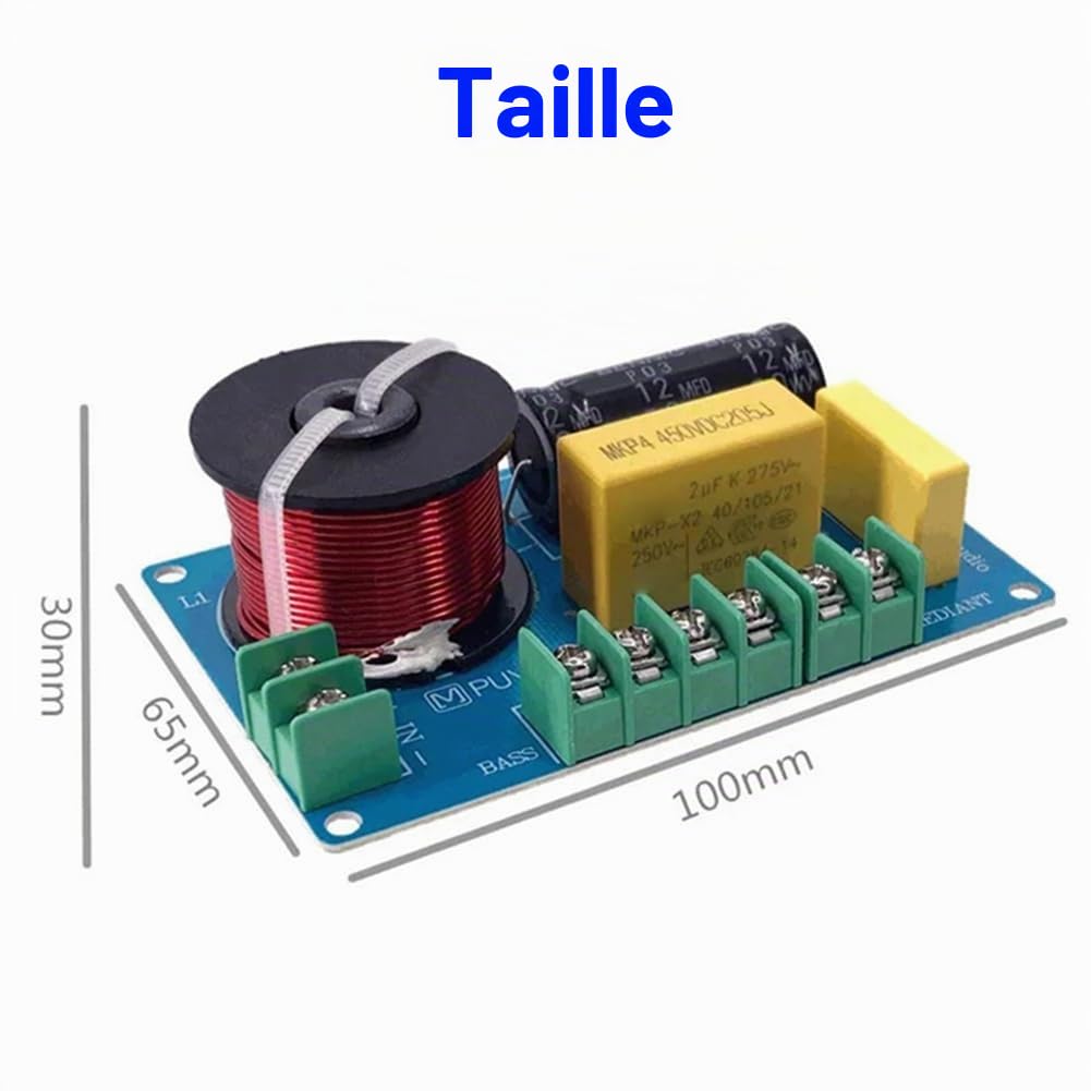 junwei 2 PièCes 200W 3 Voies Audio HiFi Filtre Circuit Imprimé Haut-Parleur StéRéO Filtres CroiséS Aigus/Basses 3 UnitéS Diviseurs de FréQuence
