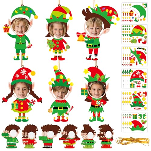 Lonfliness 24 Sets Elf Picture Frame Craft Kit