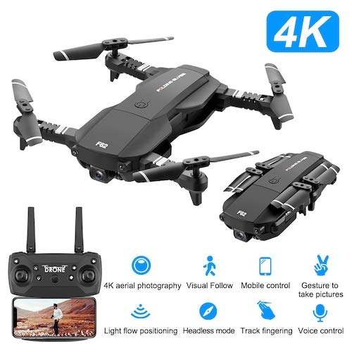 HaiMa F62 2.4G Wifi Fpv Rc Drone Quadcopter Elicottero Con Fotocamera Grandangolare 4K 16Mp Hd - Cina Nera