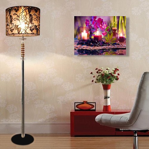 Zen Canvas Wall Art, Spa Treatment Picture With Bamboo Stone Paintings (Waterproof, Hook Mounted, 1" Thick) #TOP7